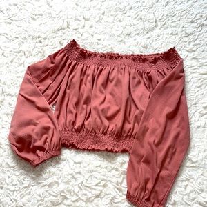 Off the shoulder crop top